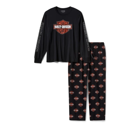 ODZIEŻ - PAJAMA SET-KNIT,BLACK