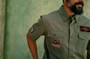 ODZIEŻ SHIRT-WOVEN,GREEN - ROZMIAR S