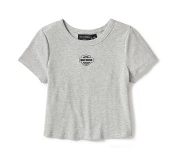 ODZIEŻ TEE-KNIT,CROPPED,LIGHT HEATHER GREY