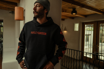ODZIEŻ - HOODIE-KNIT,BLACK