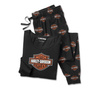 ODZIEŻ PAJAMA SET KNIT BLACK PRINT (S)