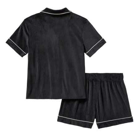 ODZIEŻ - PAJAMA SET-KNIT,BLACK