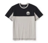 KOSZULKA - TEE-KNIT,BLACK/GREY COLORBLOCK