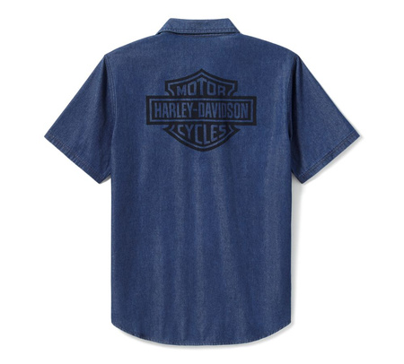 ODZIEŻ - SHIRT-WOVEN,BLUE
