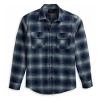 ODZIEŻ - SHIRT-WOVEN,BLUE PLAID (s)