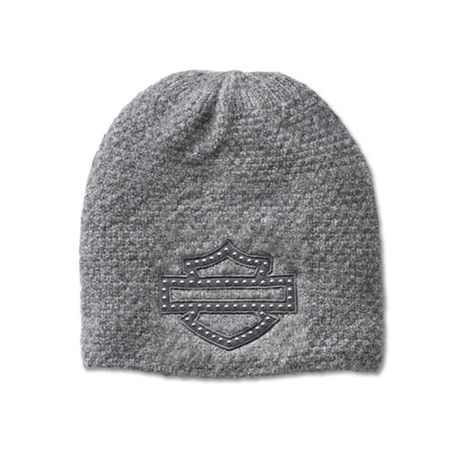 ODZIEŻ - HAT-KNIT,REVERSIBLE,GREY