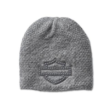 ODZIEŻ - HAT-KNIT,REVERSIBLE,GREY