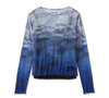 KOSZULKA TOP MESH ALLOVER PRINT