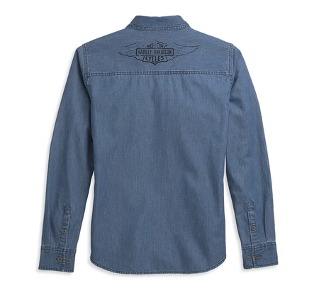 KOSZULA - SHIRT-WOVEN,BLUE (OSTATNIA SZTUKA- S)