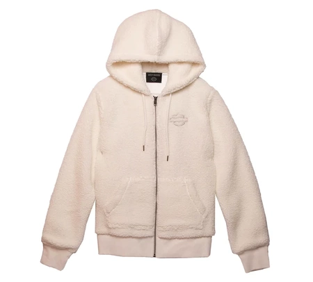 ODZIEŻ - HOODIE-KNIT,OFF WHITE