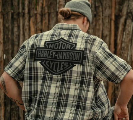 ODZIEŻ - SHIRT-WOVEN,GREY/GREY PLAID