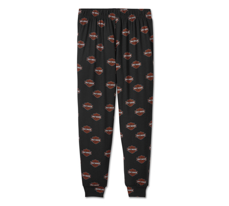 ODZIEŻ PAJAMA SET KNIT BLACK PRINT (S)