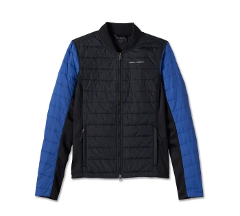 BLUZA MID LAYER LIGHTWEIGHT TEXTILE BLK/BLUE