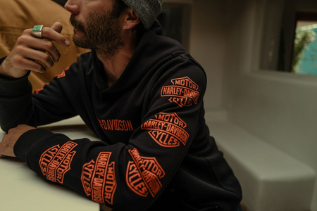 ODZIEŻ - HOODIE-KNIT,BLACK