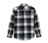 ODZIEŻ SHIRT-WOVEN,BLACK/LIGHT BLUE PLAID