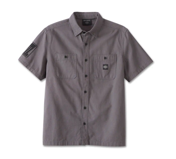 KOSZULA  SHIRT WOVEN DARK GREY