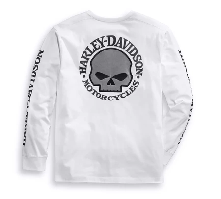 KOSZULKA KNIT L/S SKULL WHT