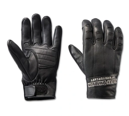 RĘKAWICE - GLOVES-120TH,REVELRY,LEATHER,BLACK