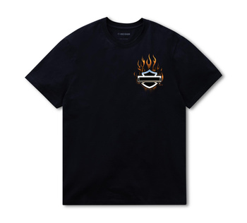 T-SHIRT MĘSKI CHROME SKULL CZARNY