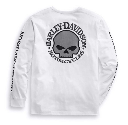 BESTSELLER- LONSGLEEVE SKULL WHITE