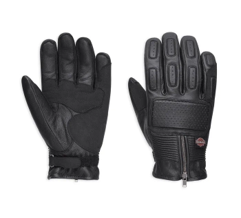 RĘKAWICZKI GLOVE MILER LTHR BLK