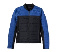 KURTKA MID LAYER LIGHTWEIGHT TEXTILE BLK/BLUE