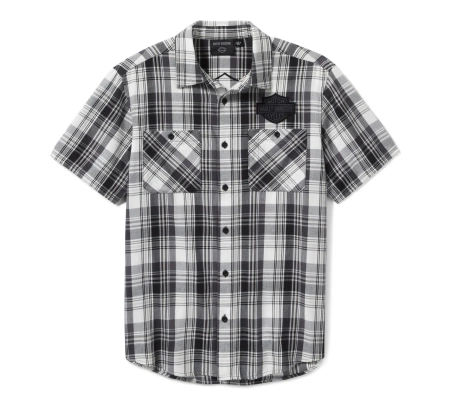 ODZIEŻ - SHIRT-WOVEN,GREY/GREY PLAID