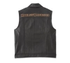 KAMIZELKA VEST LEATHER BLACK