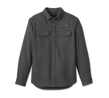KOSZULA - SHIRT-WOVEN,DARK GREY
