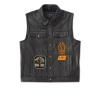 KAMIZELKA VEST LEATHER BLACK