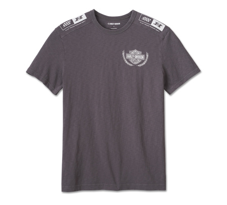 KOSZULKA - TEE-KNIT,DARK GREY - ROZMIAR S