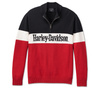 BLUZA SWEATER KNIT RED COLORBLOCK