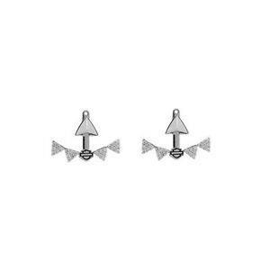 REVERSIBLE PYRAMID STUD EAR JACKET EARRINGS
