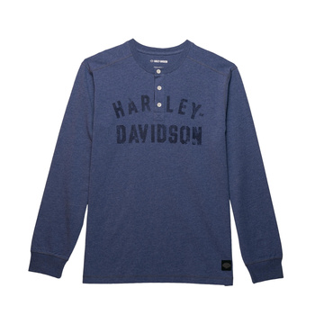 BLUZA HENLEY KNIT BLUE HEATHER (XXL)