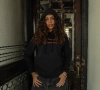 ODZIEŻ - HOODIE-KNIT,BLACK