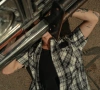 ODZIEŻ - SHIRT-WOVEN,GREY/GREY PLAID