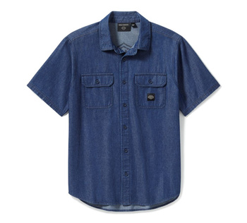 ODZIEŻ - SHIRT-WOVEN,BLUE