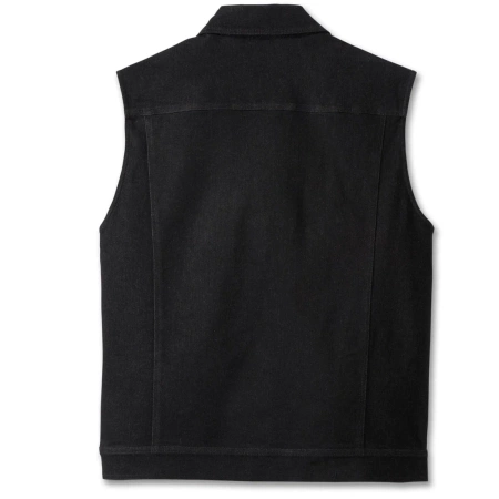 KAMIZELKA - VEST-DENIM,BLACK (ROZMIAR S)