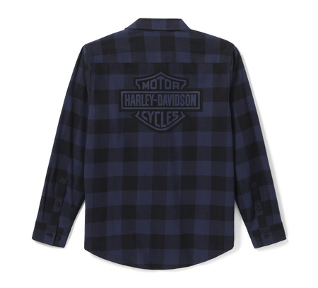 KOSZULA Men's Bar & Shield Buffalo Check Flannel - Harley-Davidson