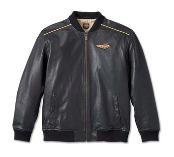 KURTKA JACKET 120TH LEATHER BLACK