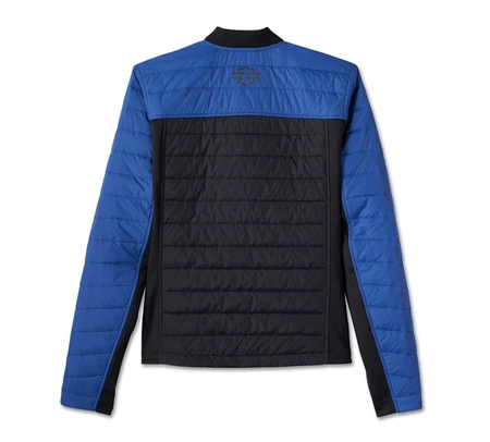 KURTKA MID LAYER LIGHTWEIGHT TEXTILE BLK/BLUE