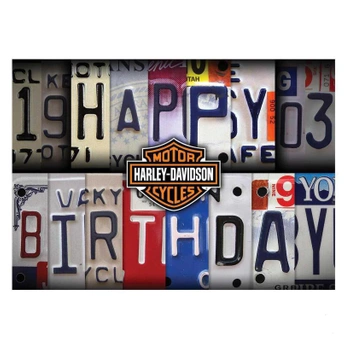 H-D LICENSE PLATE - BIRTHDAY CARD