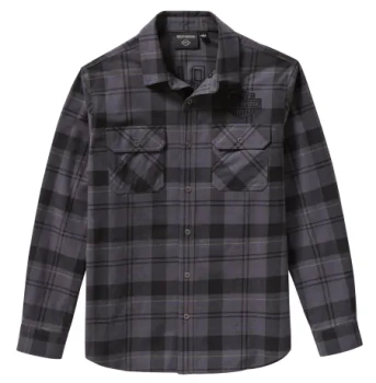 ODZIEŻ - SHIRT-WOVEN,GREY/BLACK PLAID