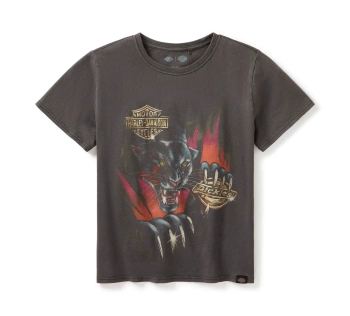 ODZIEŻ- TEE-DICKIES,KNIT,PANTHER CITY,BLACK