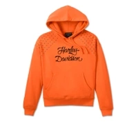 BLUZA DAMSKA HOODIE KNIT ORANGE