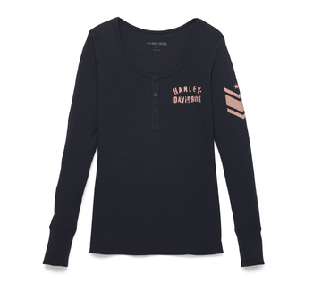 ODZIEŻ - HENLEY-KNIT,BLACK
