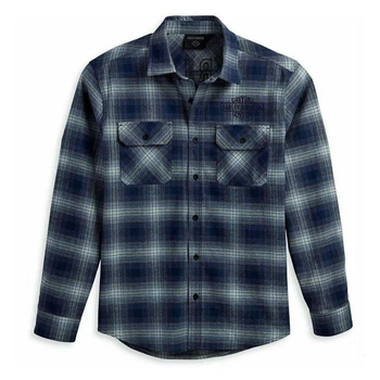 ODZIEŻ - SHIRT-WOVEN,BLUE PLAID