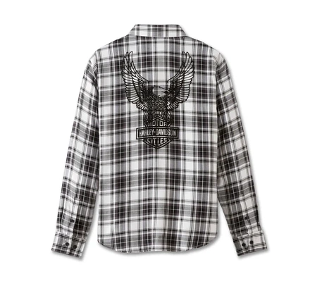 KOSZULA -SHIRT-WOVEN,BLACK PLAID