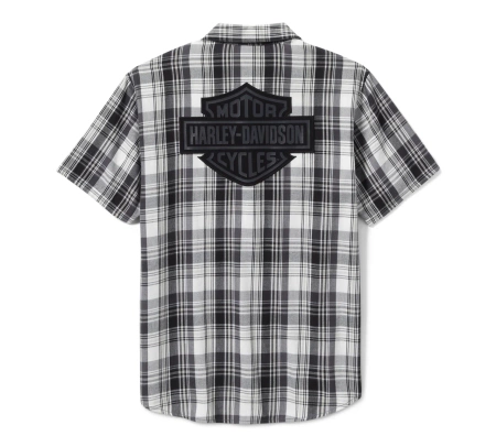 ODZIEŻ - SHIRT-WOVEN,GREY/GREY PLAID