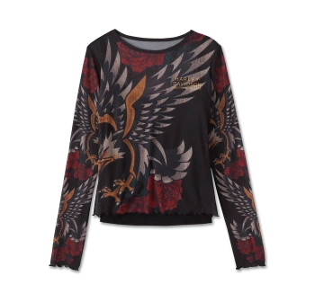 ODZIEŻ-TOP MESH ALOVER PRINT